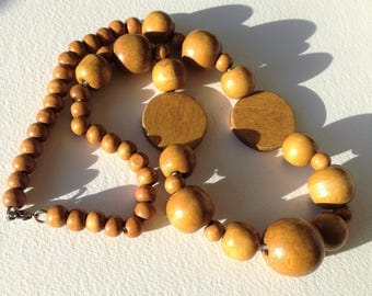 Wood Necklace - wooden necklace large wooden beads