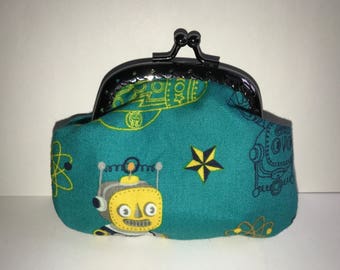 Rocket Ships and Robots Coin Purse