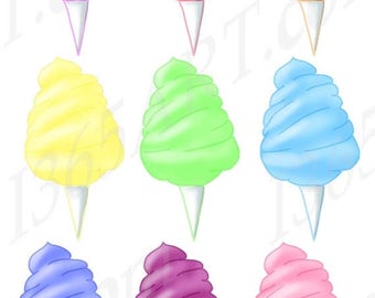 50% OFF Cotton Candy Clipart, Cotton Candy Clip art, Digital Cotton Candy, Scrapbooking, Invitations, Festival, Carnival Candy, PNG & JPEG