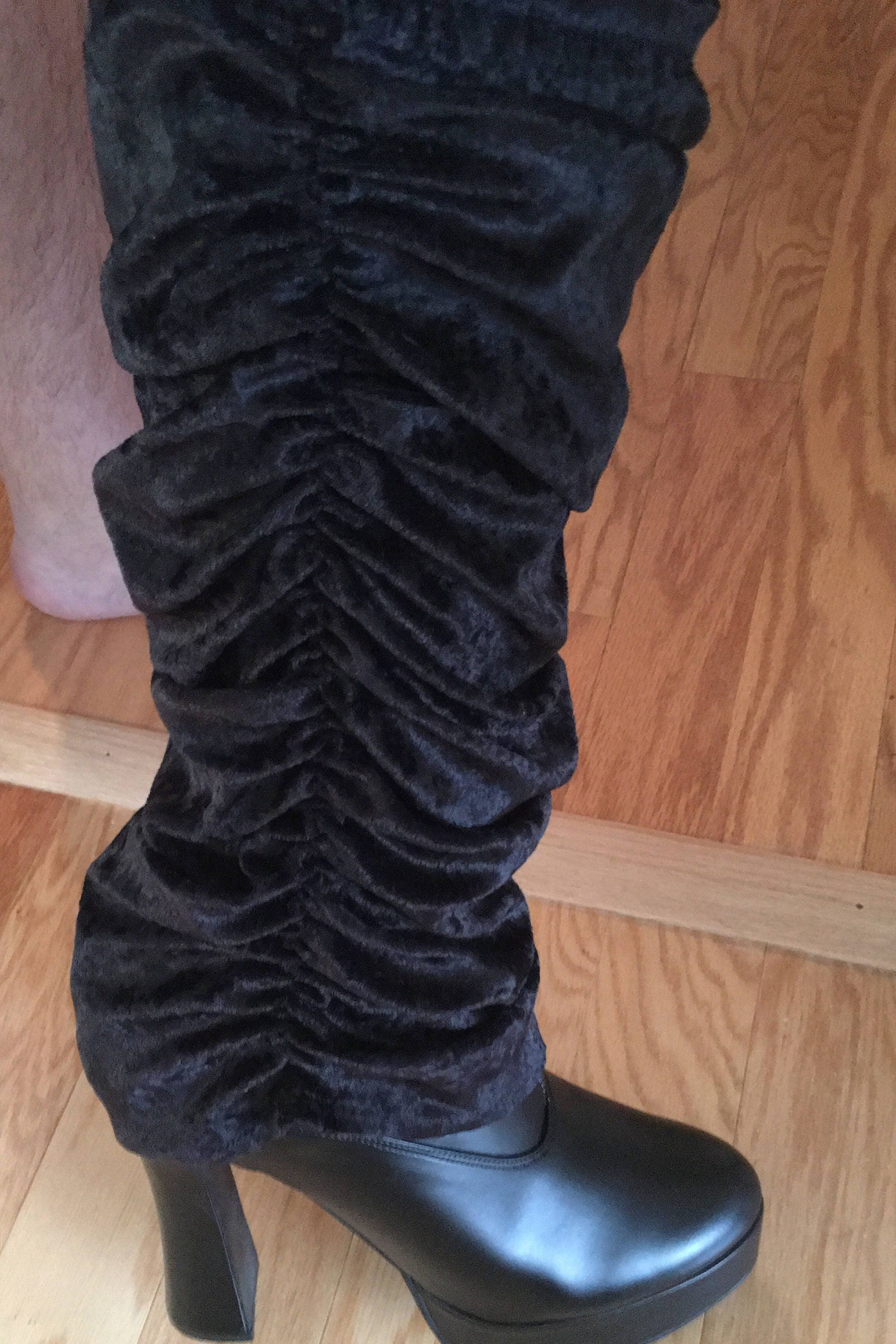 Stevie Nicks inspired velvet leg warmers