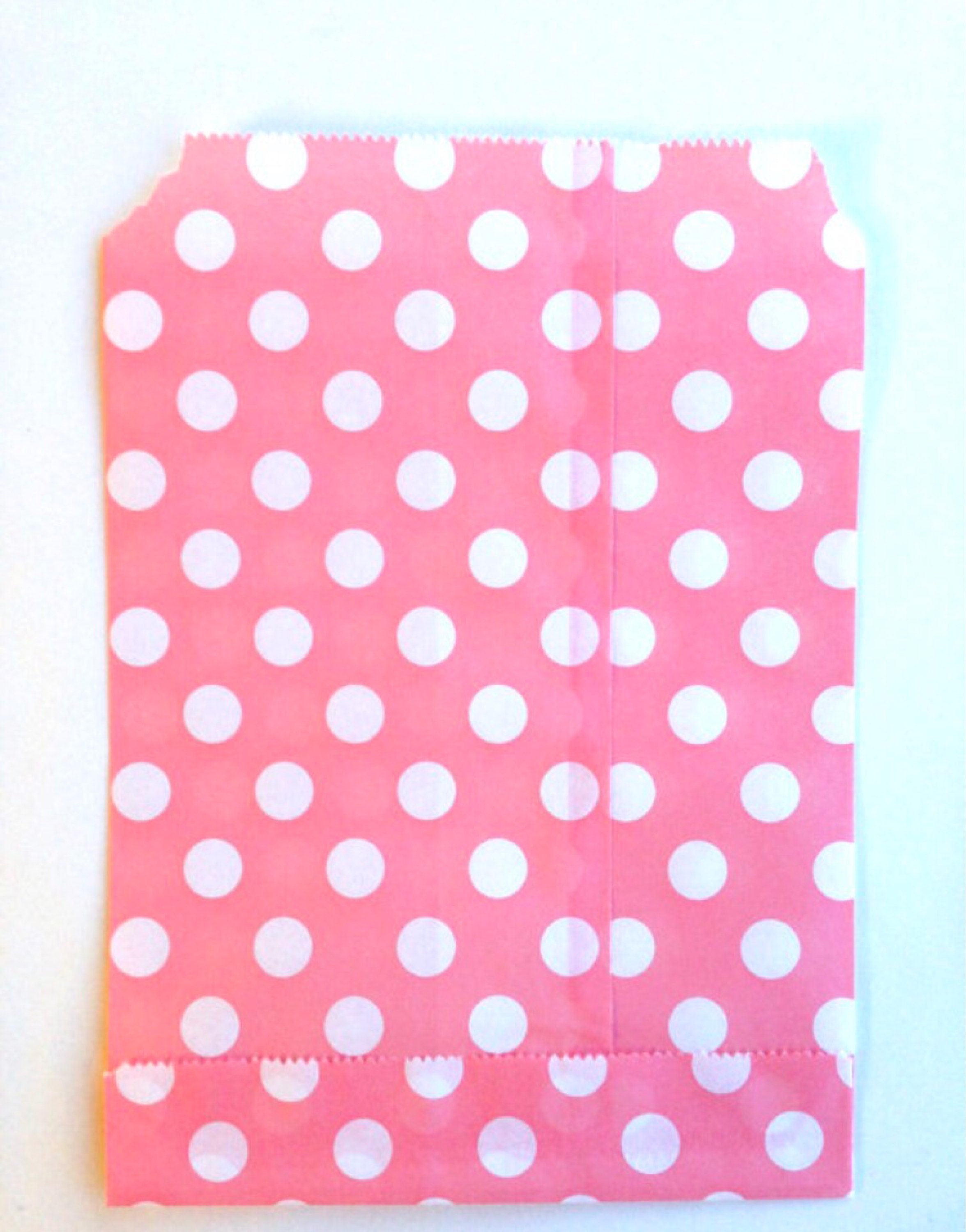 25 Light Pink Polka Dot Favor Bags Treat Bags Wedding 1338