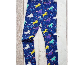 Unicorn leggings, baby leggings, unicorn party, unisex baby clothing, jersey, magical, uk