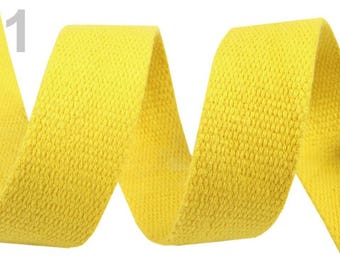 30 mm yellow cotton webbing