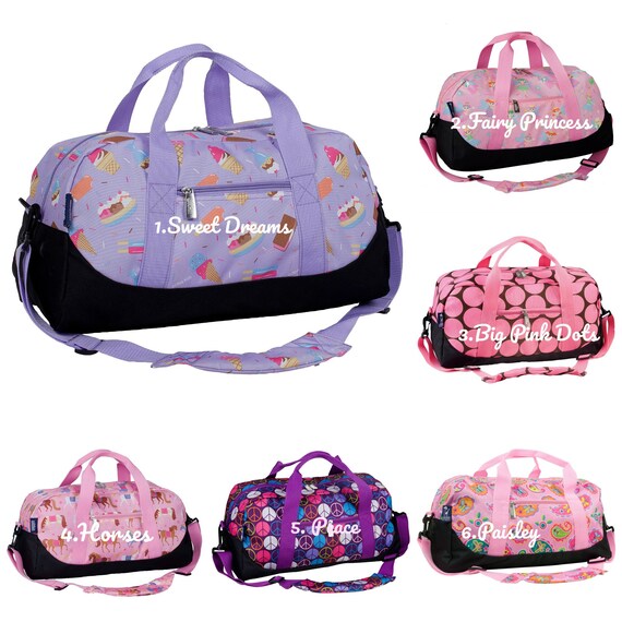Personalized Girls Duffel Bags Monogrammed Girls Duffel Bags