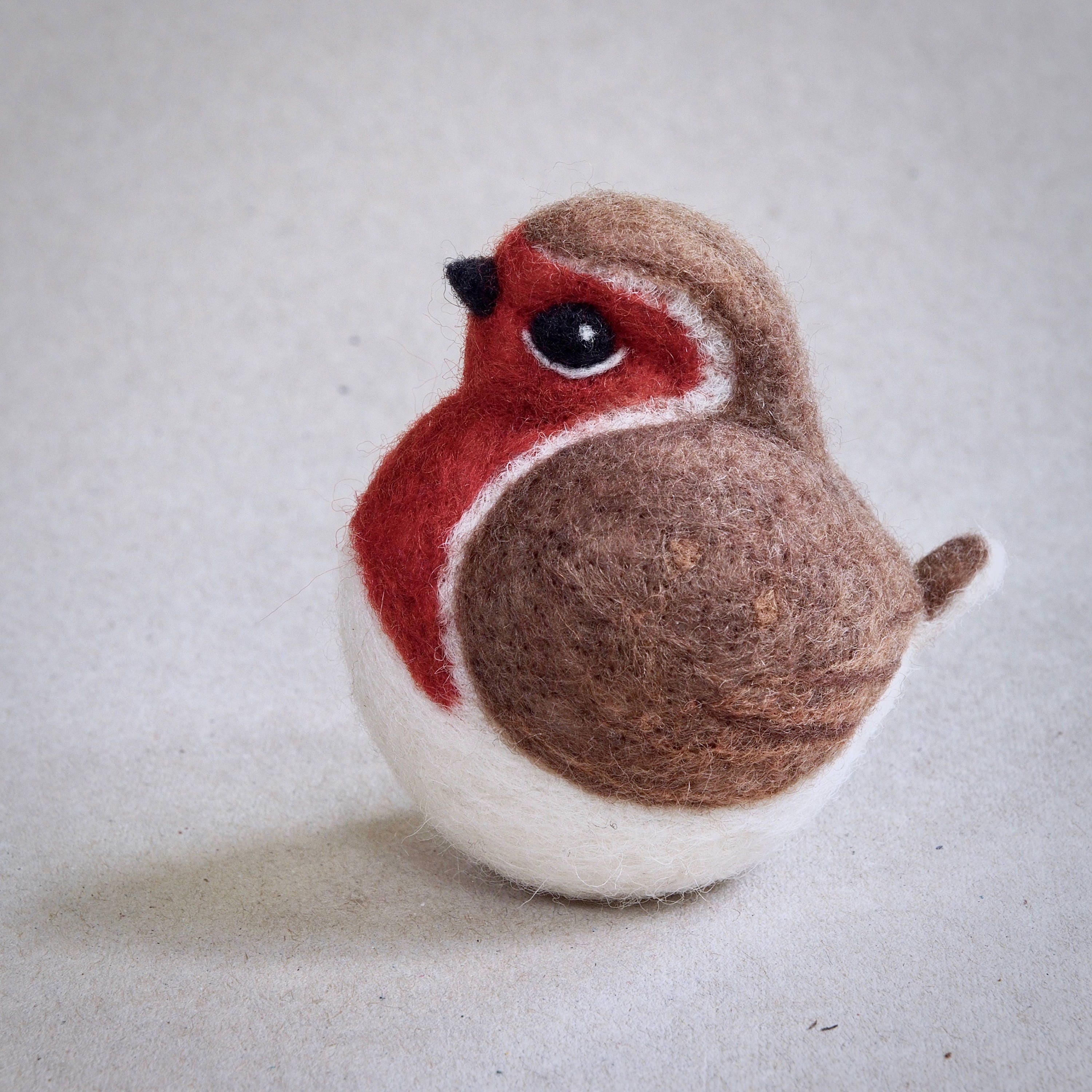 needle felted ROBIN by The Lady Moth robin ornament bird
