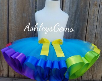 Rainbow Dash Tutu, My Little Pony Tutu, Smurfs Tutu, Cookie Monster Tutu, Sully Costume, My Little Pony Dress, Rainbow Dash Birthday Outfit