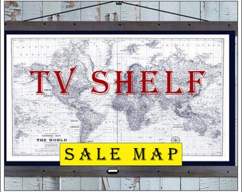 SALE MAP. 40x60 Pull Down with TV Shelf. 60"w x 40"h.