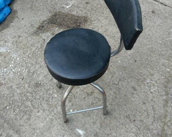 Vintage industrial metal stool chair,korem spinning dental dentist stool chair,adjustable height metal stool with back medical