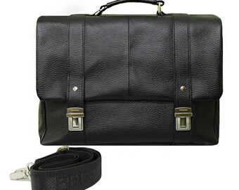 Business briefcase, Black briefcase, Soft black briefcase, men business bag, men briefcase, men office bag, leather briefcase, messenger bag