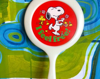 Vintage 1965 Peanuts : Beauty Boutique Snoopy Hand Mirror