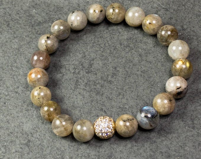 Labradorite Bracelet, Labradorite Jewelry, Labradorite Mala, Healing Bracelet, Yoga Bracelet, Strech Bracelet, Energy Labradorite