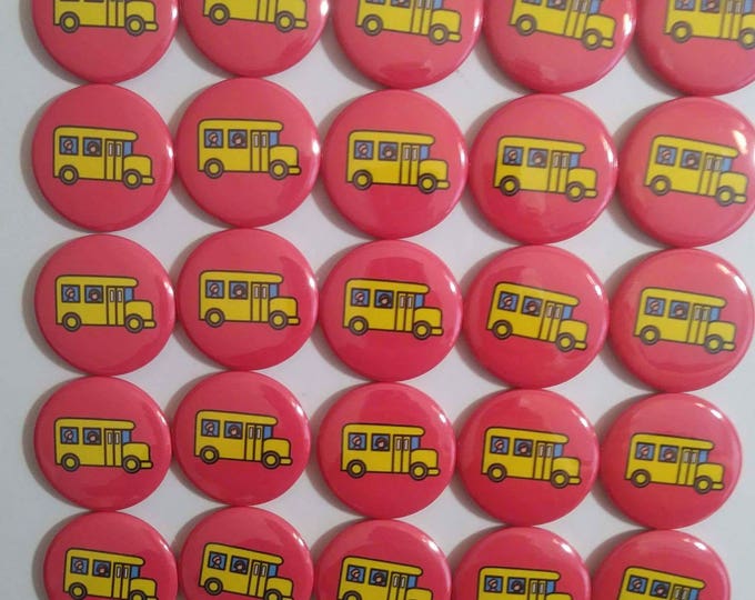 Bus Magnets - School Bus Magnet - School Bus Pin - Pretend Play - School Magnet - Preschool Learning - Fridge Magnets