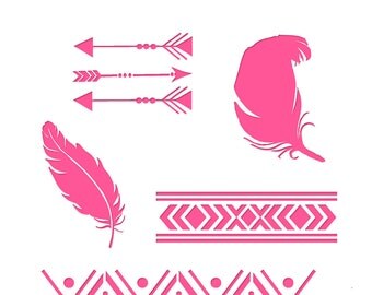 Ethnic stencil - Square 15 cm x 15 cm Format