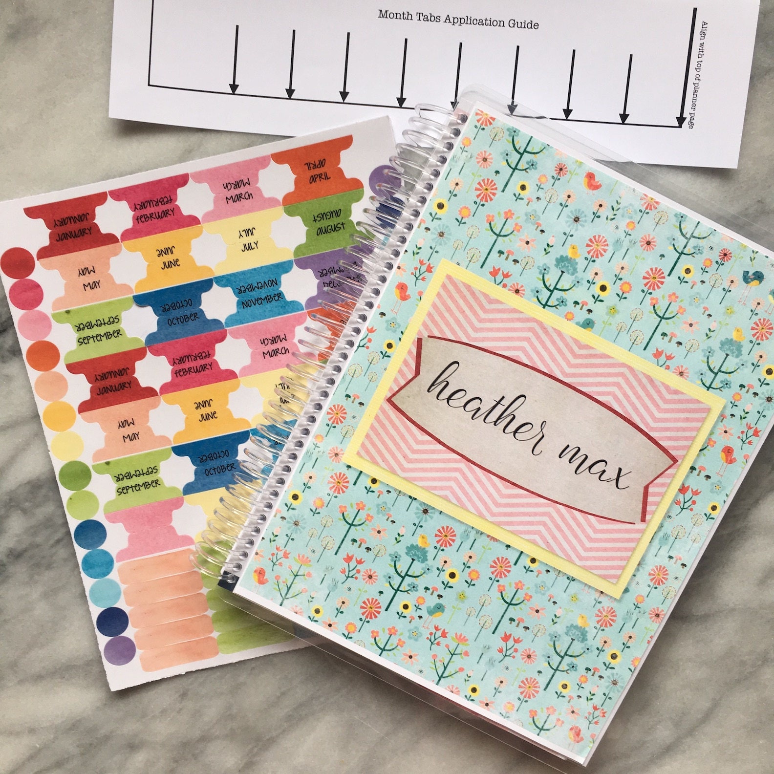 Personalized Personal Planner / Calendar / Agenda 14 Monthly