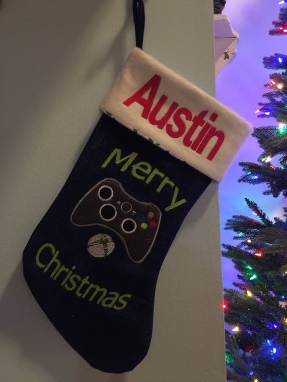 Gamers Electronic Game Control Custom Made Christmas Stocking