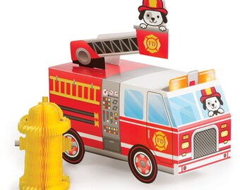 Firefighter Centerpiece Theme Party Fire Hydrant Department Firefighter Centerpiece Theme Party Fire Hydrant Department