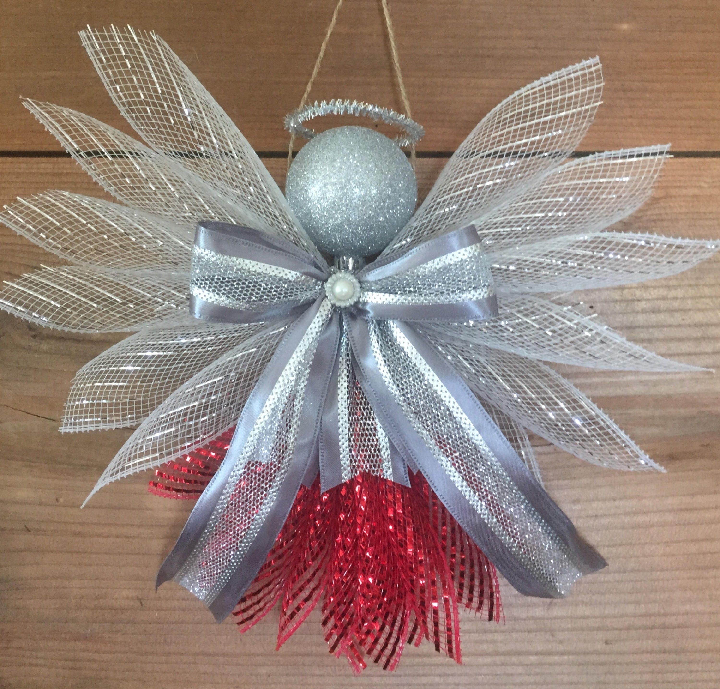 Large Angels-Deco Mesh-Assorted Colors