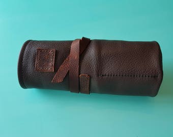 Leather Pencil case Leather Tool Roll Tool wrap Artists brush case Sweeney Todd style Barbers Hairdressers Scissor wrap Vape holder