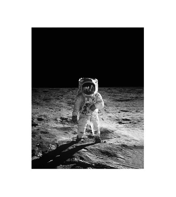 Black and White Astronaut Photography Black and White