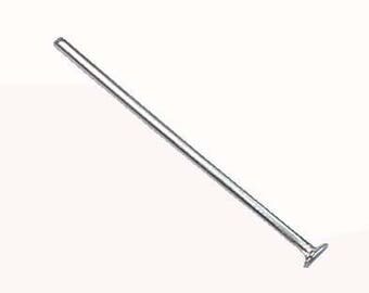150pcs Jewellery findings Head Pin Silver plated,50mm End2mm - FDP0007