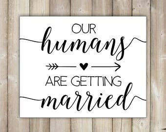 My humans are getting married | Etsy