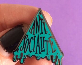 PRE ORDER / Hard Enamel Pin / Lapel Pin / Anti Socialite Enamel Pin / Cloisonne / Limited edition /