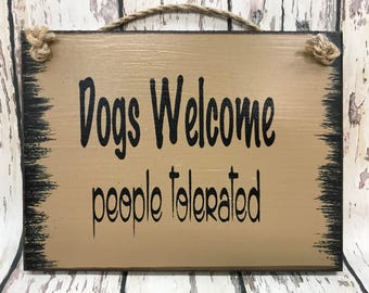 Dogs welcome sign | Etsy