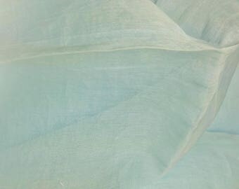 SILK ORGANZA COUTURE BLUE TRANSLUCENT 40 BY 40CM AND 110 CM WIDTH