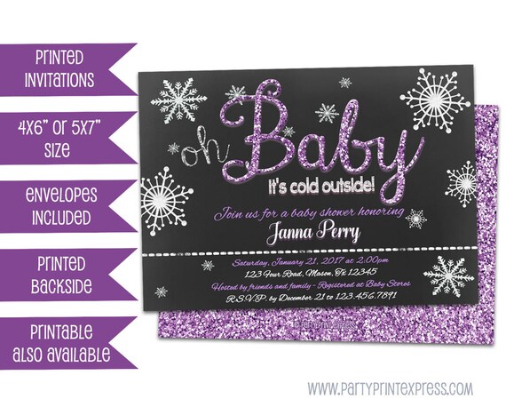 Oh Baby It's Cold Outside Baby Shower Invitations 8