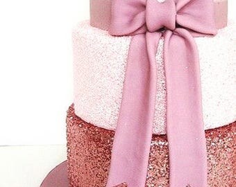 Rose Gold Cake Glitter | Fondant Wedding Cake Glitter, Edible Sprinkles (E044)
