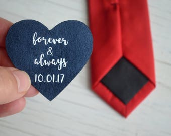 wedding skinny tie patch gift groomsmen tie gift for boyfriend gift for men to my groom wedding gift for groom of the bride gift husband tie