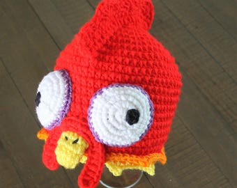 Hei Hei Chicken Hat - Moana Inspired - Handmade to Order - Newborn to Adult