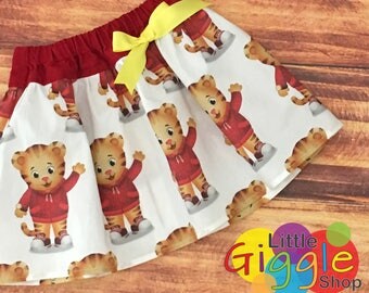 Daniel Tiger Skirt, Daniel Tiger Birthday, Daniel Tiger, Daniel Tiger Party, Daniel Tiger Dress, Daniel Tiger's Neighborhood, Handmade