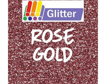 Rose Gold Siser Glitter 20" x 12" sheet Heat Transfer Vinyl - Iron On - HTV - Rose Gold