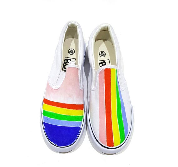Rainbow Handed print Sneakers