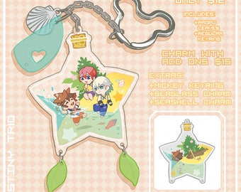 Kingdom Hearts Trio Charms (Preorder)