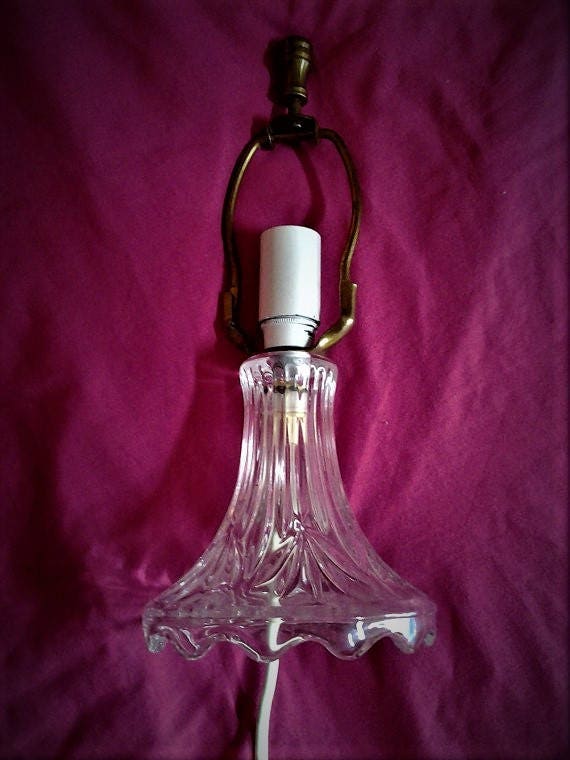 Vintage Princess House Lead Crystal Lamp Base