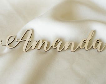 Laser cut names, Set of wedding place cards, wedding table signs, wood place cards, name cards, name cards wedding