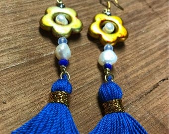 Resin Earring with Tassel