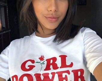 Girl Power Tshirt, Feminism Tee Girl Power Shirt, Girls shirt top, Tumblr shirt 100% Unisex Cotton T-shirt