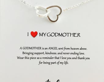 Delicate Heart Outline neckalce Gold Heart Godmother gift BAPTISM gift for Godmother Religious gift Godmother necklace dainty charm