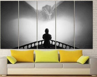 Game of Thrones art Dragons print Seven Kingdom canvas Game of Thrones deco Dragons art canvas Targaryen Dragon art Fantasy canvas Art print