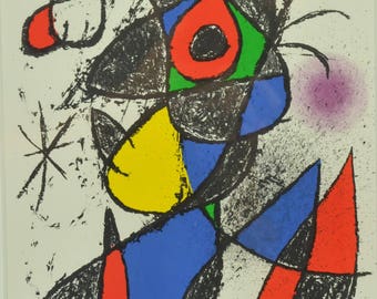 Joan Miro, Plate III from ‘Peintures, gouaches, dessins’