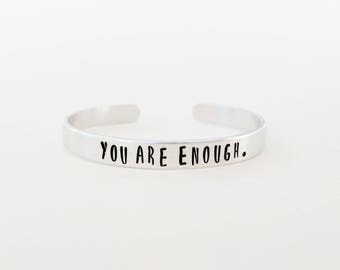 Personalized Silver Bracelet // Custom Mantra Cuff + Custom Hand Stamped + Friendship Bracelets + Customized Jewelry + Gifts for her