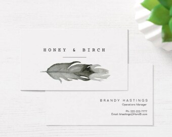 Feather Watercolor Hand-painted Digital File