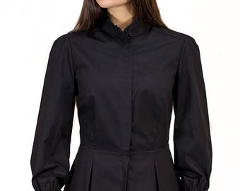 Doublju Women's V-Neck 3/4 Sleeve Top (Plus Size Available