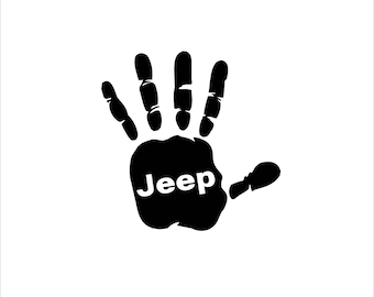 Jeep hand sticker | Etsy