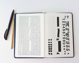Bullet Journal Stencil, Planner Stencil, Weekly Planner Stencil, Monthly Planner Stencil .