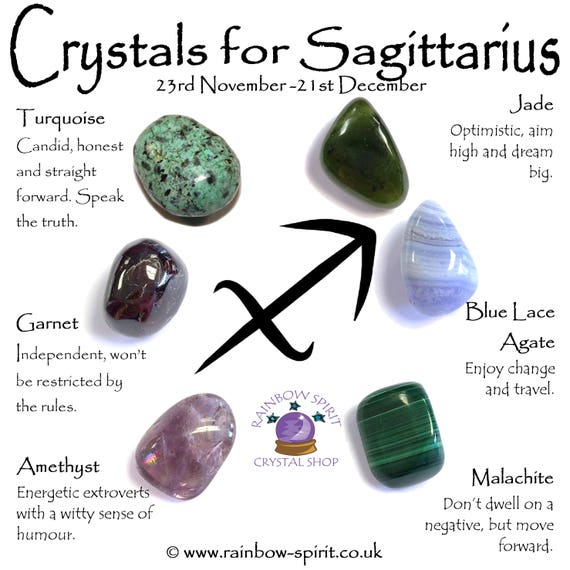 Birthstones for Sagittarius Crystal Set