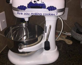 Cookie Monster decal for Kitchen Aid Mixer